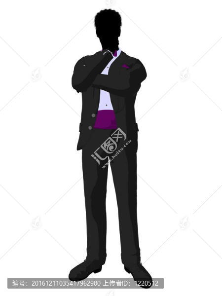 非洲裔美國(guó)人的婚禮新郎禮服的輪廓
