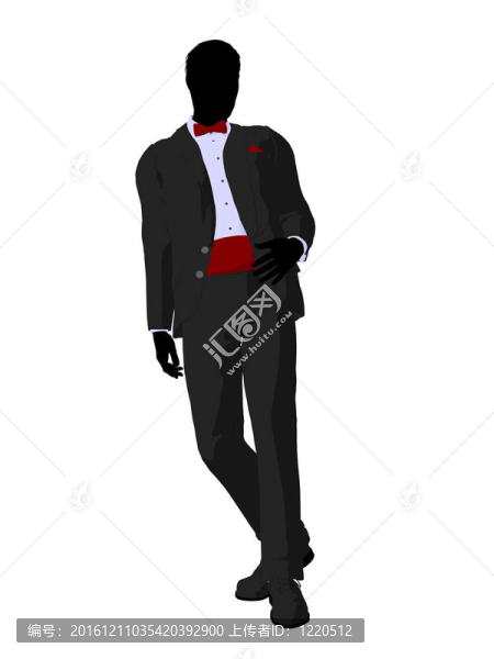在婚禮上新郎禮服的輪廓