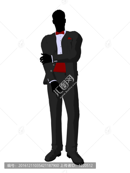 在婚禮上新郎禮服的輪廓