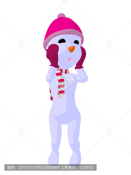 snowgirl插畫藝術(shù)剪影