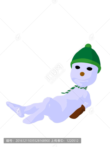 雪孩子插畫藝術剪影