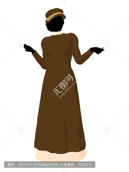 維多利亞女人剪影