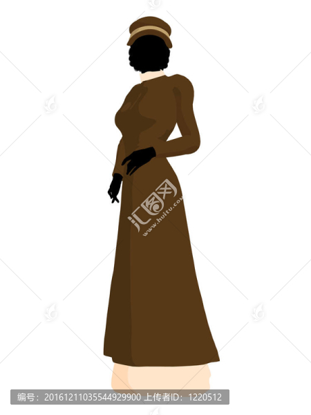 維多利亞女人剪影