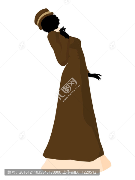 維多利亞女人剪影