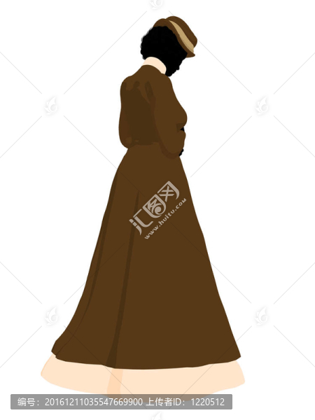 維多利亞女人剪影