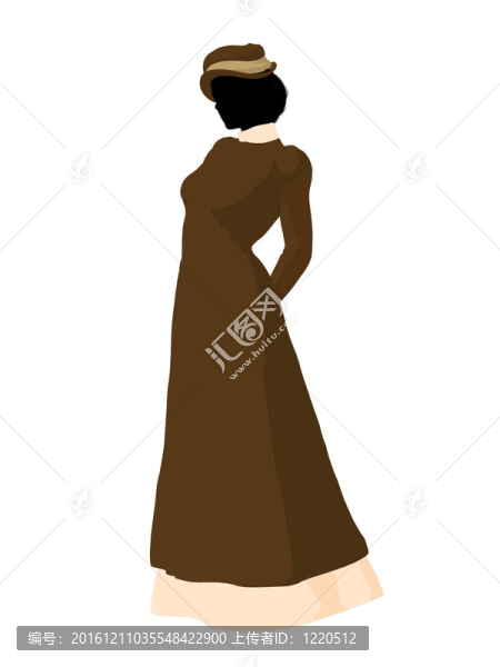 維多利亞女人剪影