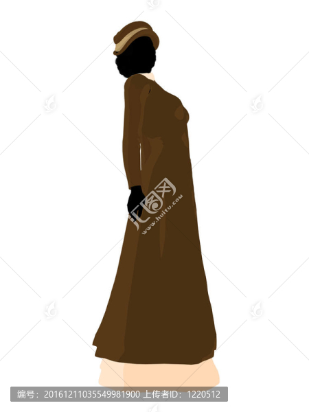 維多利亞女人剪影