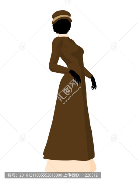 維多利亞女人剪影