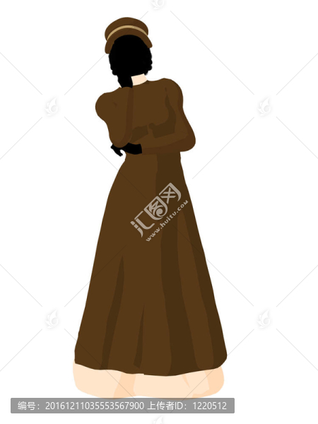 維多利亞女人剪影