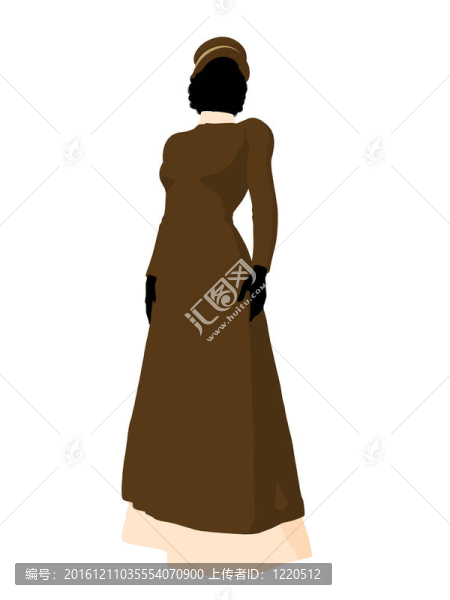 維多利亞女人剪影