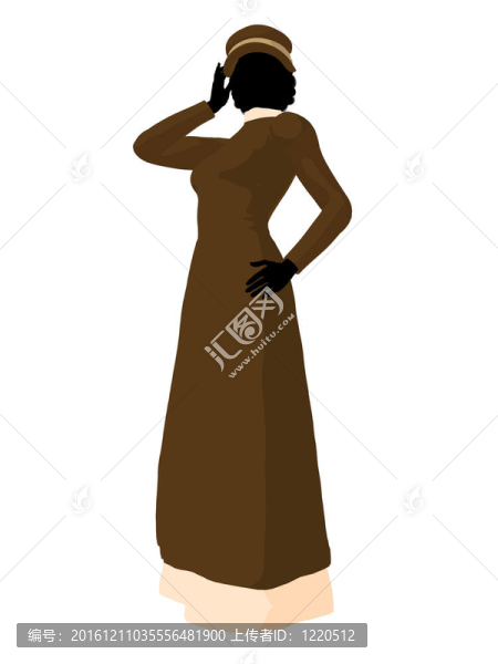 維多利亞女人剪影