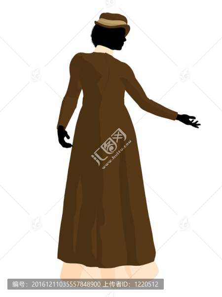 維多利亞女人剪影