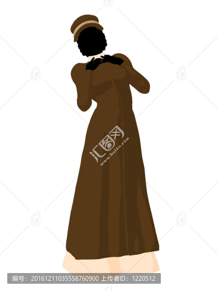 維多利亞女人剪影