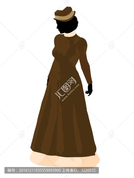 維多利亞女人剪影