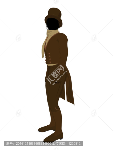 維多利亞男人剪影