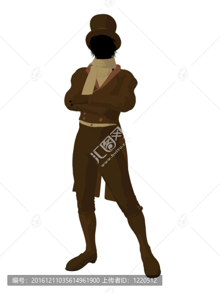 維多利亞男人剪影