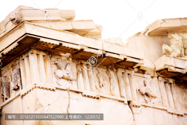 帕特農(nóng)神廟在雅典Akropolis；希臘；