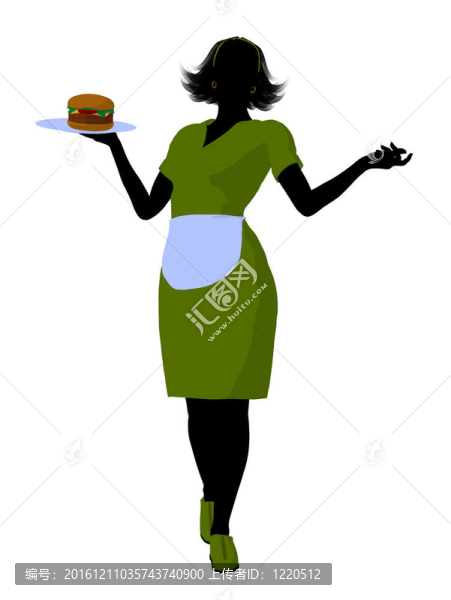 服務(wù)員說明剪影