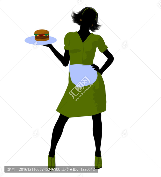 服務(wù)員說明剪影