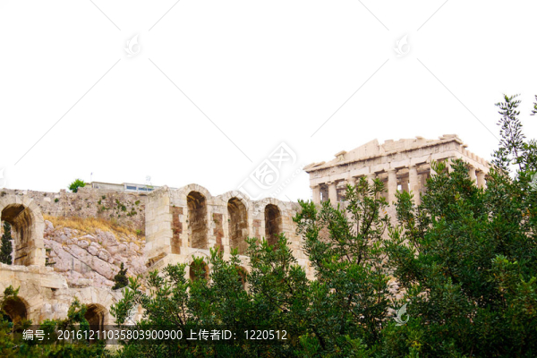 帕特農(nóng)神廟在雅典Akropolis；希臘；