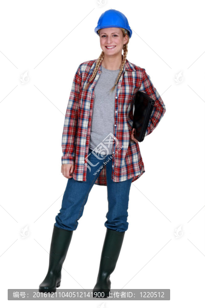 女勞工夾