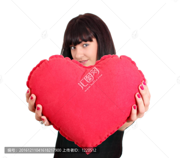美麗女孩與心