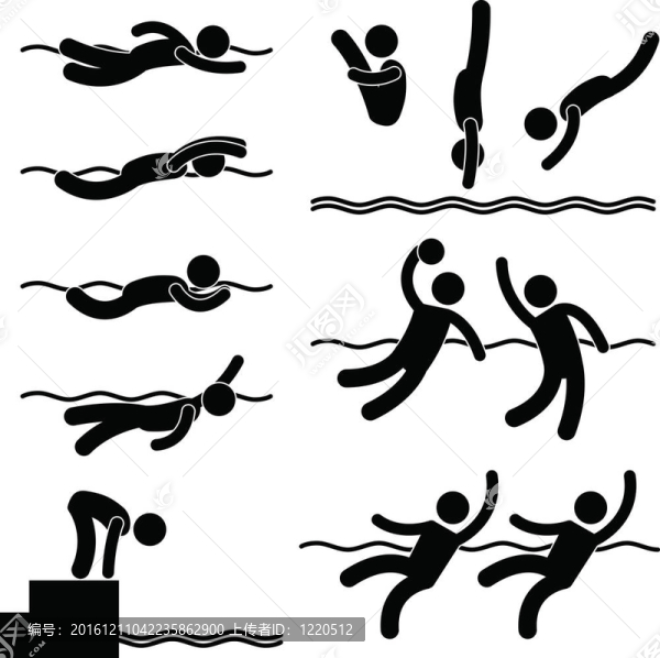 游泳水族水上運(yùn)動(dòng)圖標(biāo)