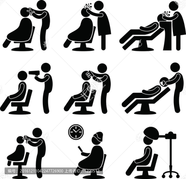 理發(fā)沙龍理發(fā)師圖標(biāo)
