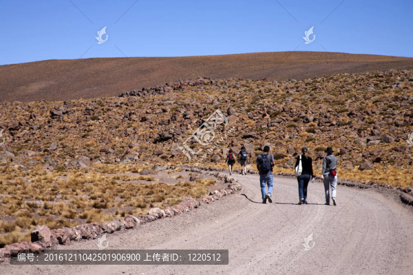 在阿塔卡馬沙漠附近的Lagunas,Miscanti和Meniques的安第斯山脈