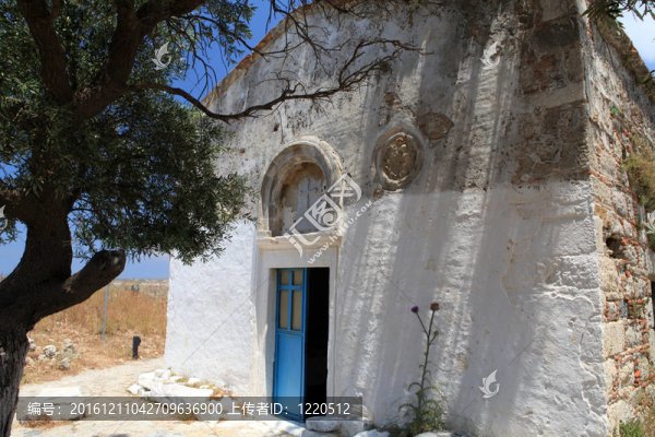 Antimachia附近的村莊，中世紀(jì)的城堡遺址