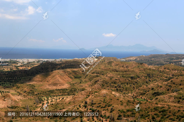 Antimachia附近的村莊，中世紀的城堡遺址