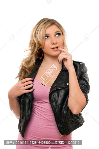 漂亮金發(fā)女郎的肖像
