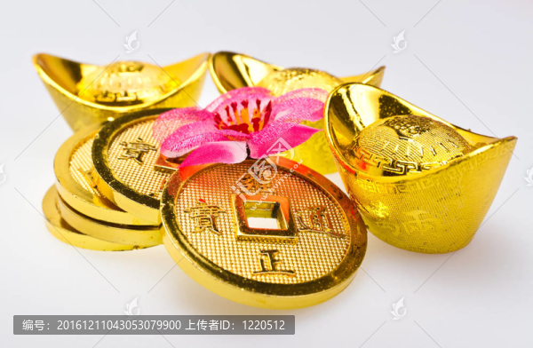 中國的新年財富飾品特寫