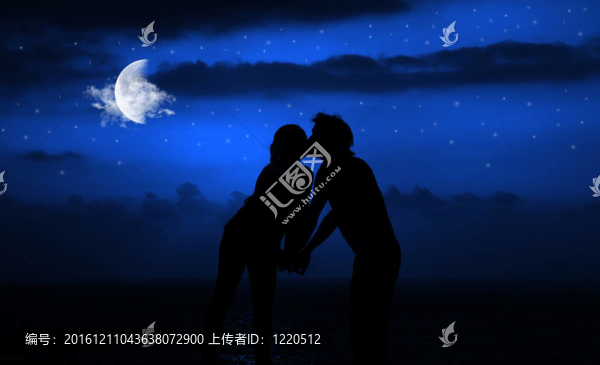 浪漫之夜的吻