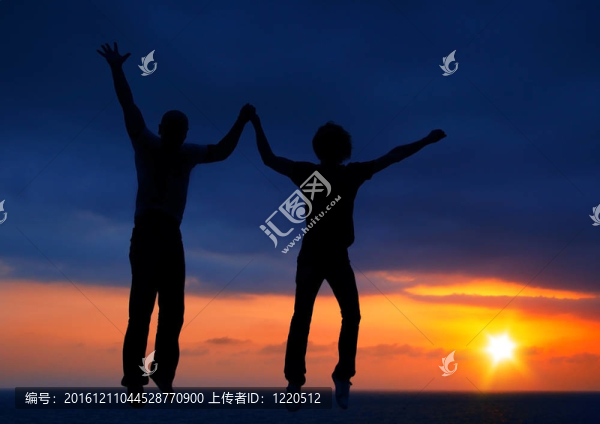 兩個快樂的運(yùn)動員