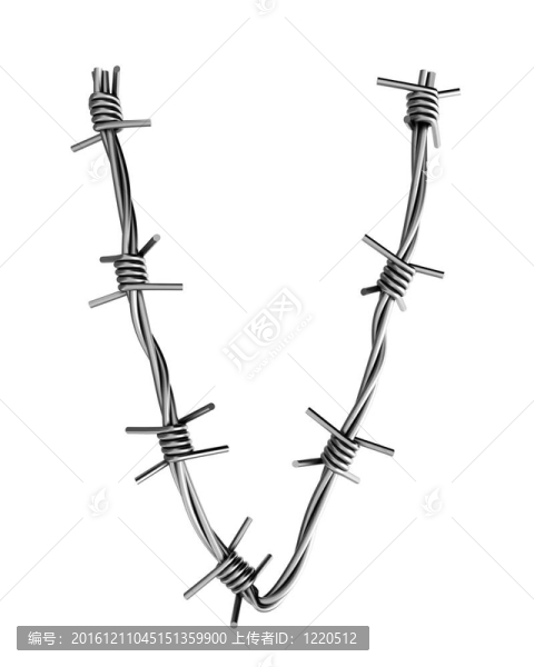 帶刺鐵絲網(wǎng)字母；V