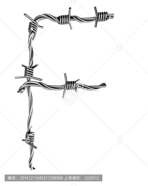 帶刺鐵絲網(wǎng)字母；F