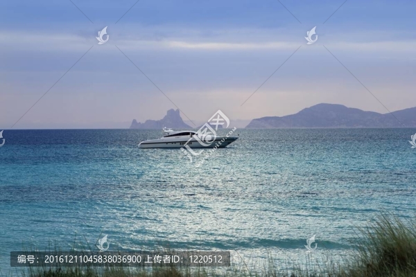 銀翠illetes福門特拉島海上日落