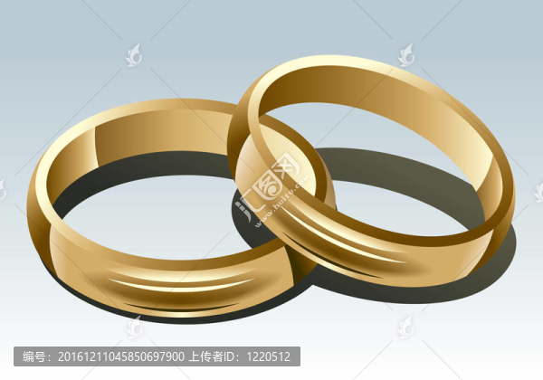 白色背景結(jié)婚戒指。插畫。