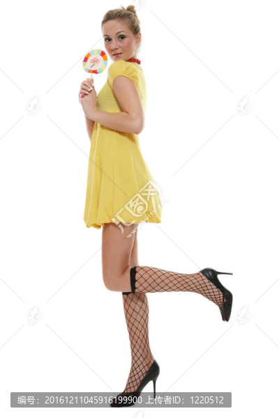 女孩的棒棒糖
