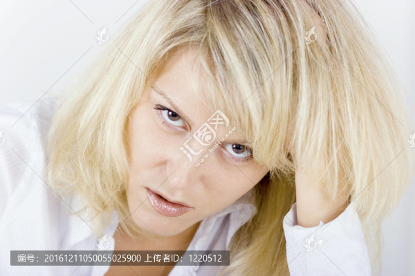 疲憊的女商人