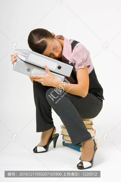 疲憊的女商人