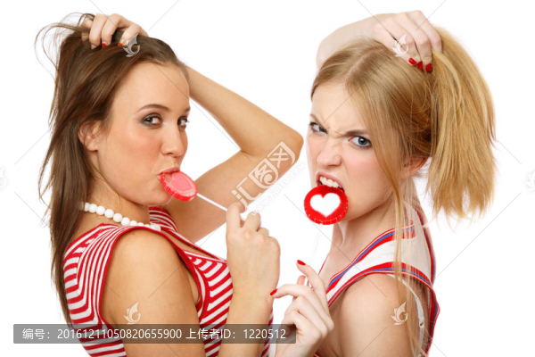 女孩的棒棒糖