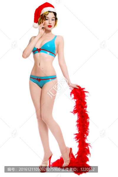 銷了乳膠的比基尼女孩