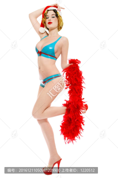 銷了乳膠的比基尼女孩