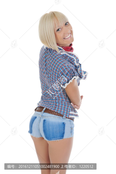 年輕漂亮的女牛仔