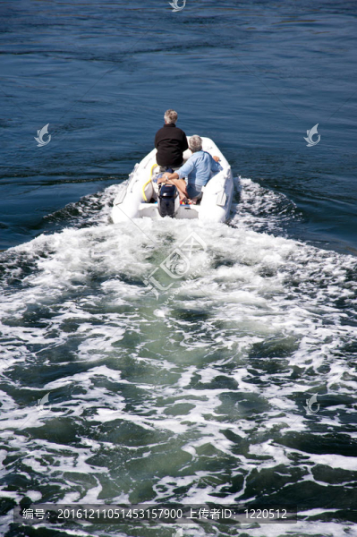 在flatoen石島景觀Dinghy；瑞典