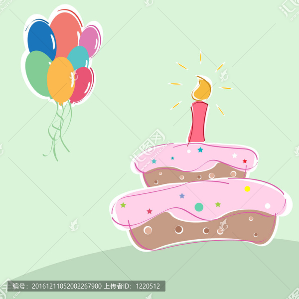 生日蛋糕和氣球