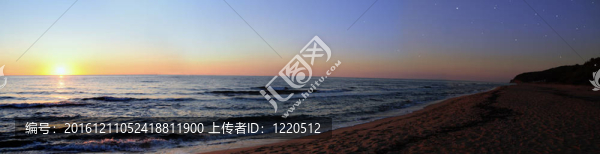 海上日出全景