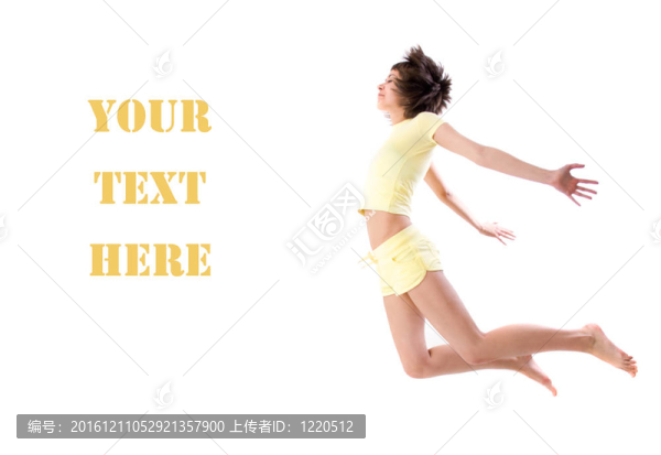 體育年輕女子跳孤立